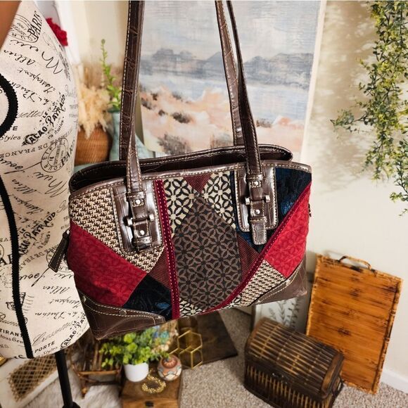 VTG Relic Patchwork Tapestry Detail Boho Shoulder Bag. - Picture 11 of 16